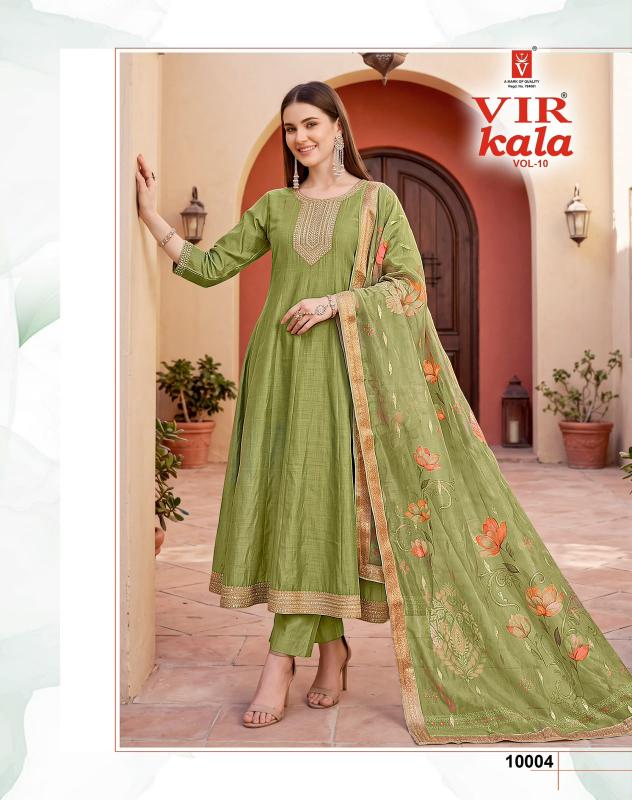 Vir kala vol 10 anarkali kurti wholesaler in ahmedabad
